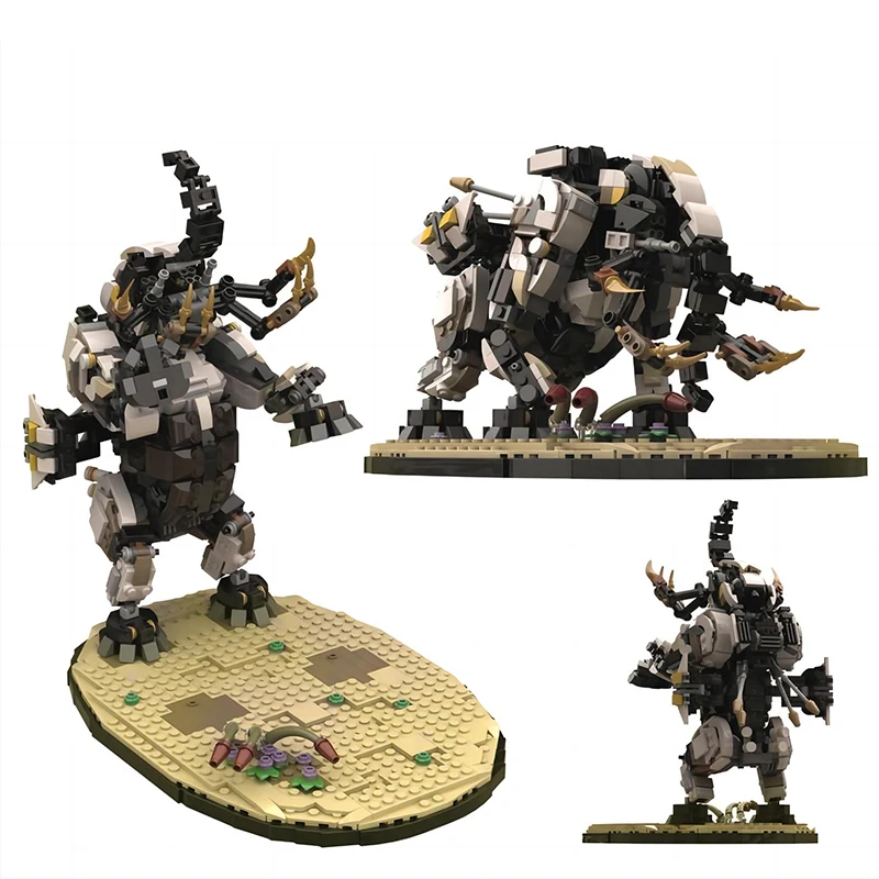 Buildmoc Horizon Trematusks And Stand Herbivore Building Blocks Gioco Zero Dawned Mech Animali Senza Fine Monster Bricks Toys Gift