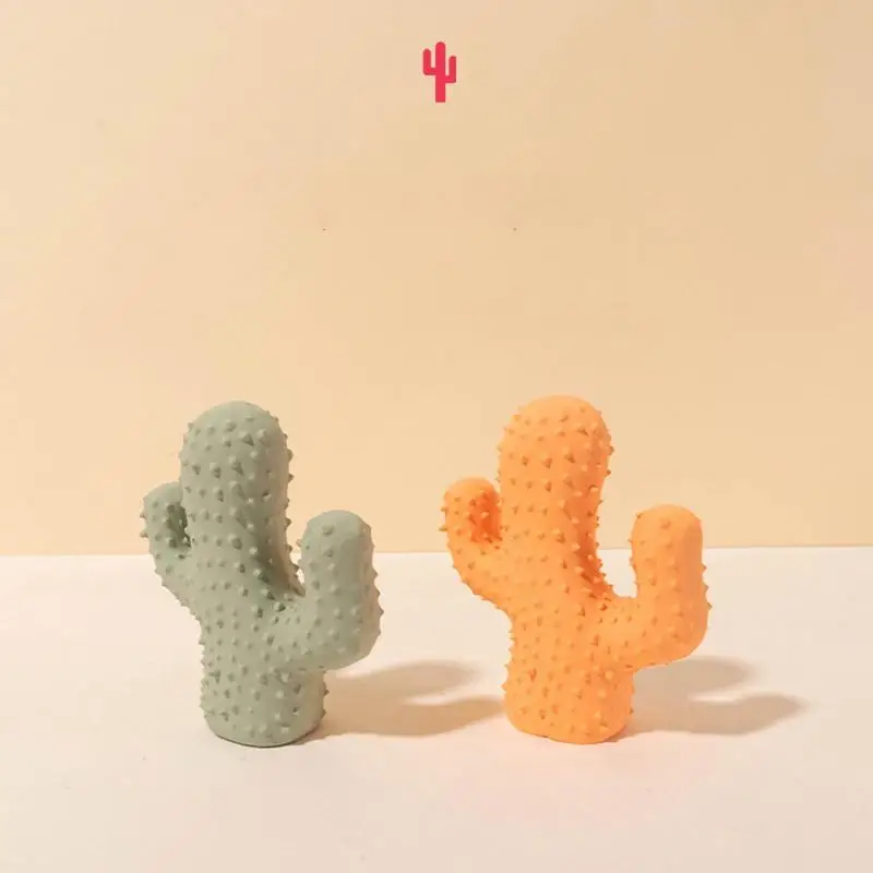 

Жевательные игрушки для щенков для прорезывания зубов, прочные латексные интерактивные игрушки в форме скрипящего кактуса для маленьких искусств