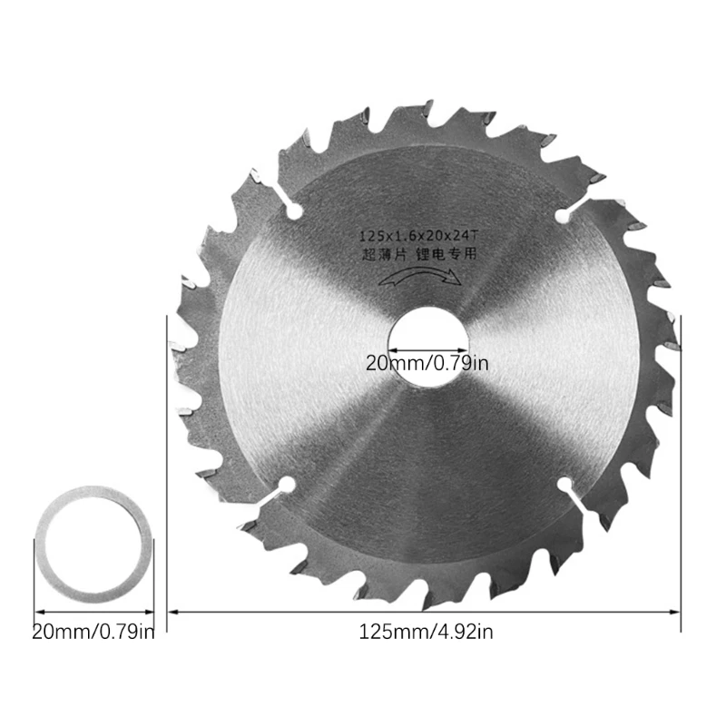 125/140mm 원형 톱날 목재 절단 디스크 24개 치아 카바이드 절단 디스크