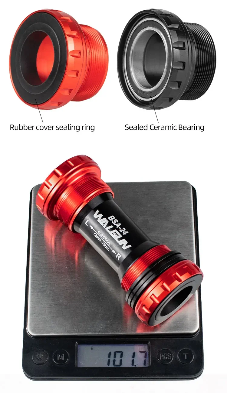 Description Picture 6 of itemBSA Threaded Bike Bottom Bracket Ceramic BSA24 BSA30 BSA29 MTB Road Bikes 24mm 30mm 29mm Bicycle Axle Road Bike Brackets Parts