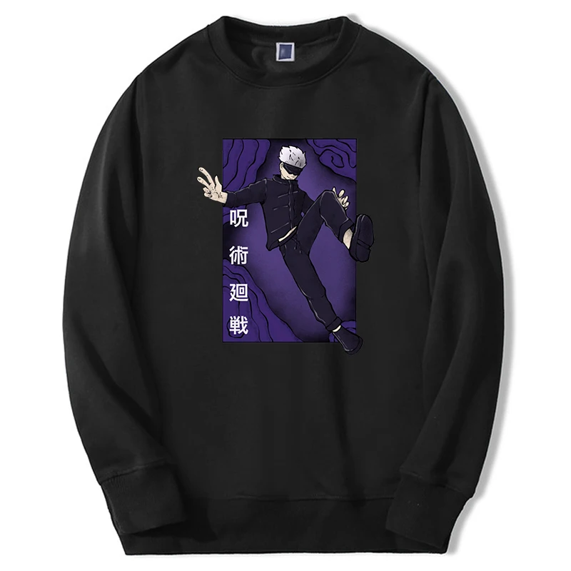 

Jujutsu Kaisen Sweatshirts Japan Cartoon Anime Sudadera Hombre Gojo Satoru Sweatshirt Oversize Harajuku Fashion Streetwear