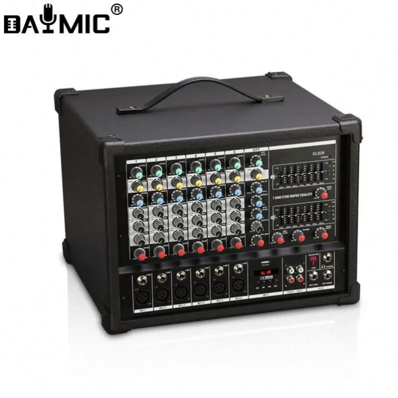 Karaoke 500W audio mixer Live show 6 Channel Professional Amplifier Audio Power Mixer