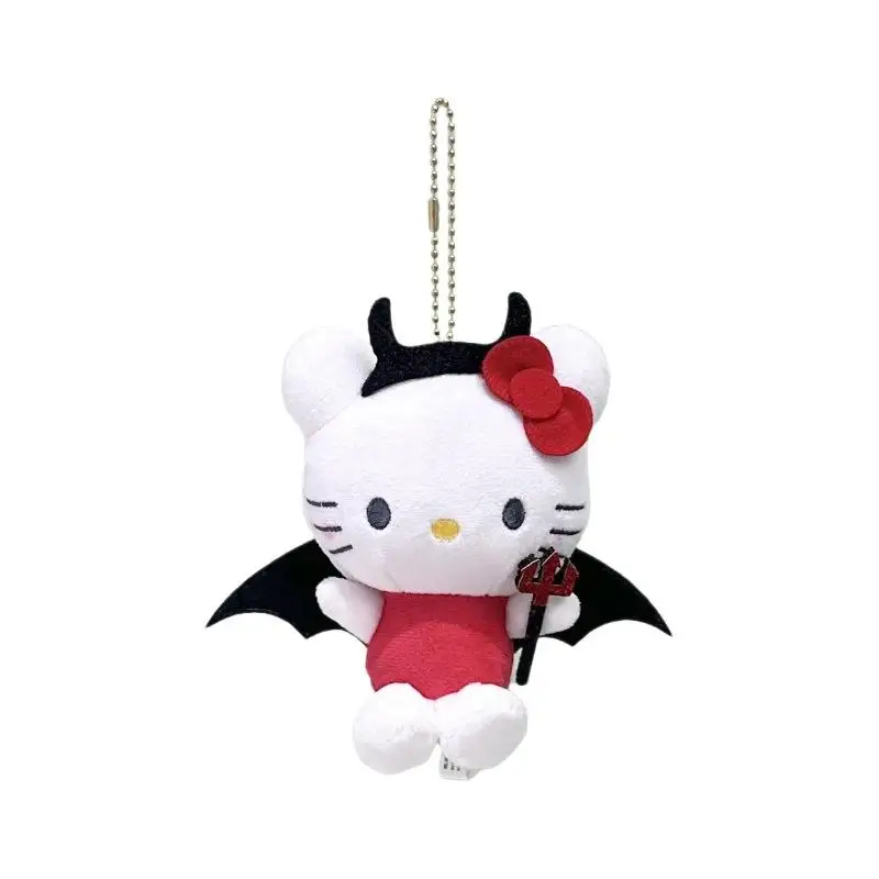 Sanrio Kuromi My Melody Keychain Cartoon Halloween Plush Toys Kawaii Hello Kitty Doll Backpack Pendant Decoration Holiday Gift 3
