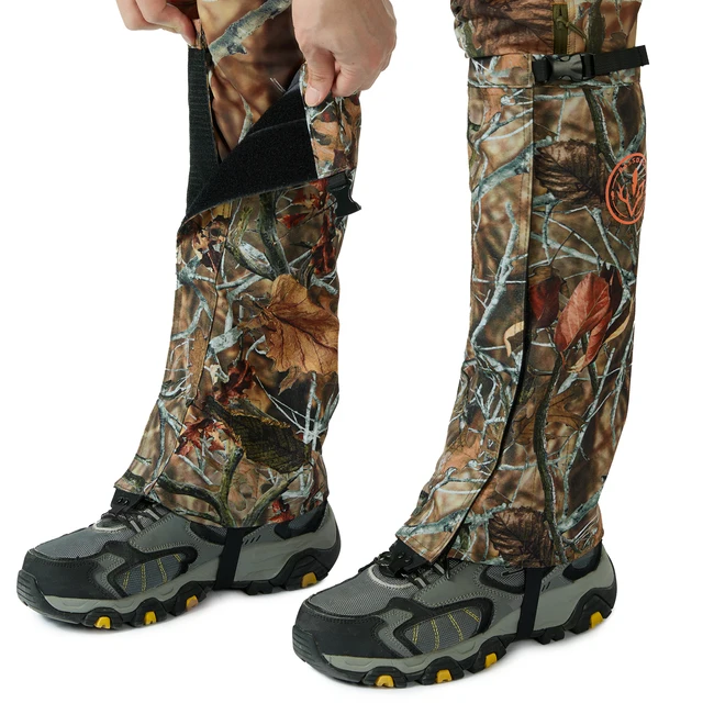 Camo Waterproof Hunting Leg Gaiters with Replaceable Insteps