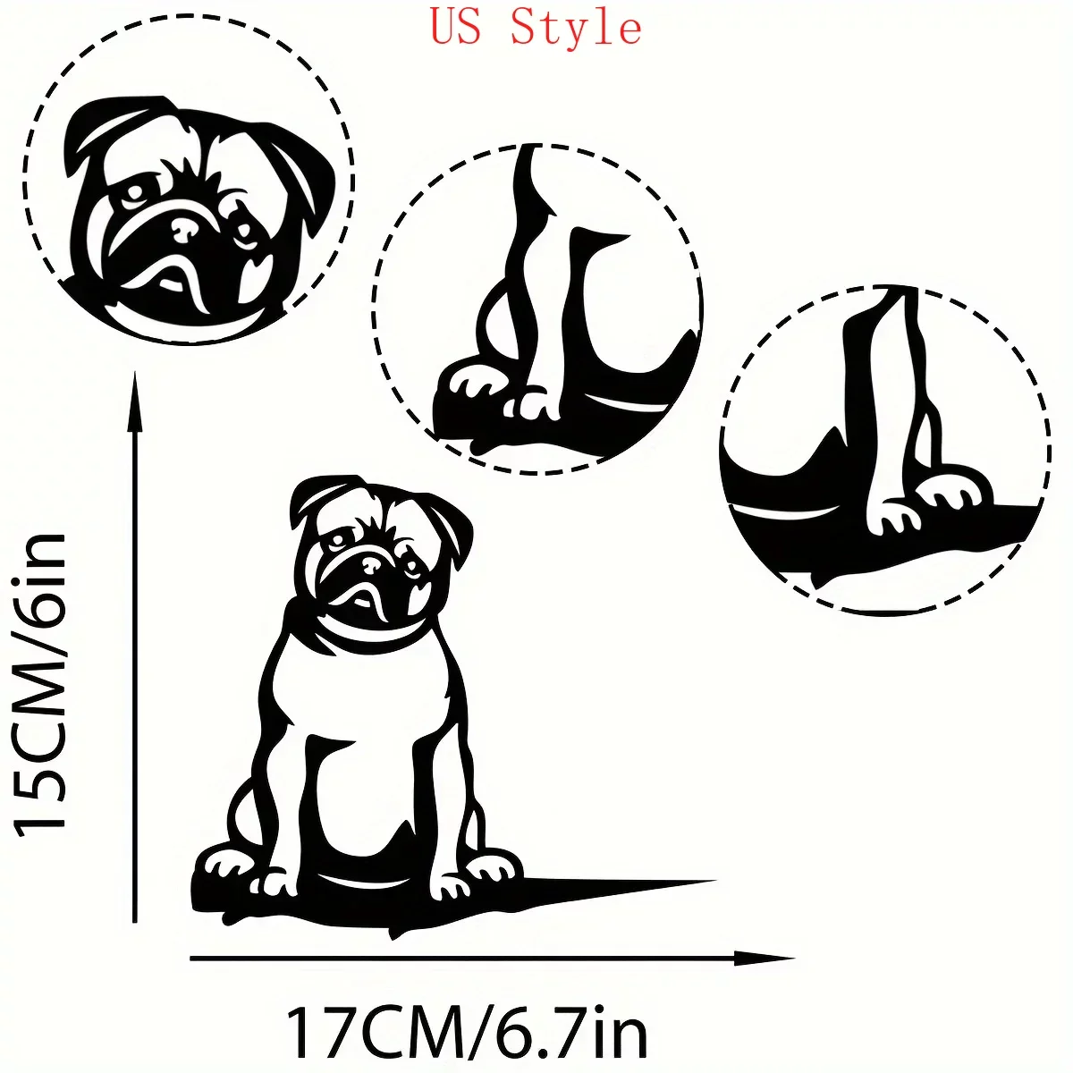 

1pc Metal Pug Silhouette Puppy Love Dog Sign Cutout Rustic Outdoor Decoration Home Garden Decor Housewarming Gift for Dog Lovers