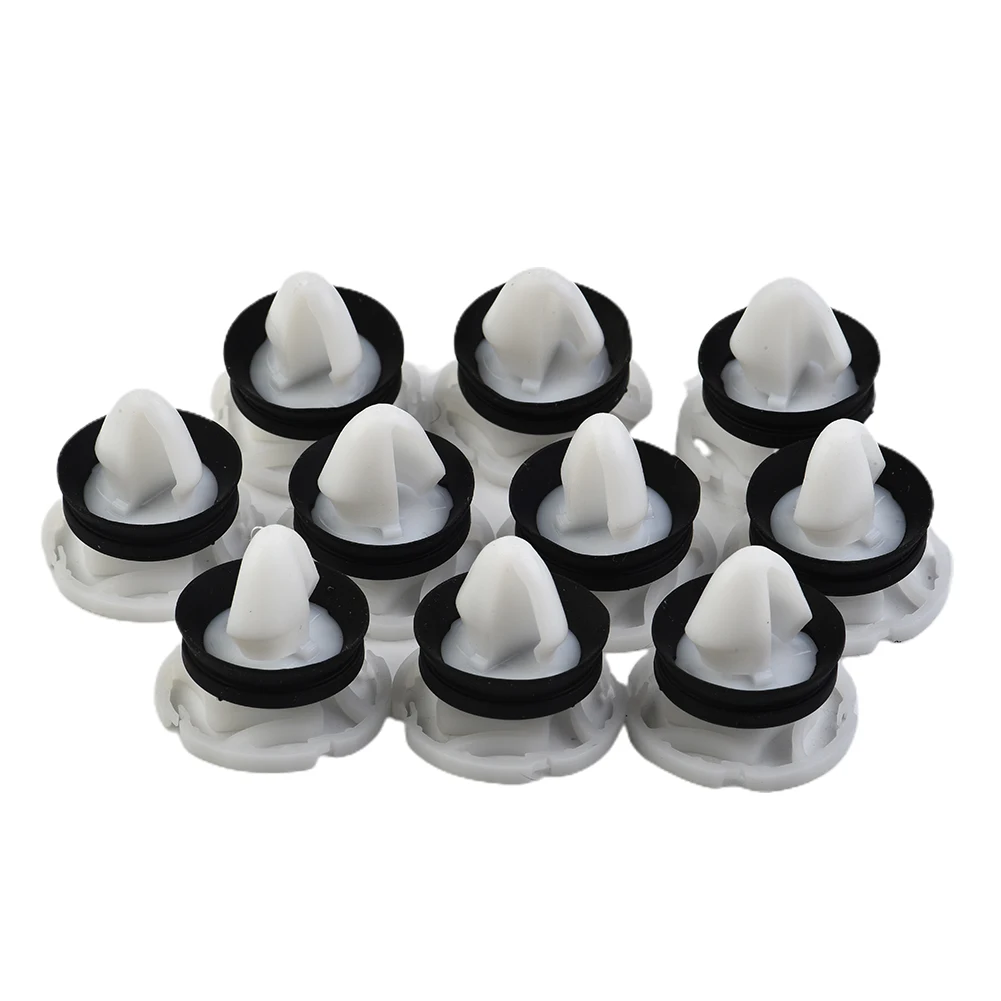

10X Auto Door Trim Panel Mounting White Clips Nylon Clamps Fits For Renault 7703077476 21.5X20mm Interior Accessories Fastener