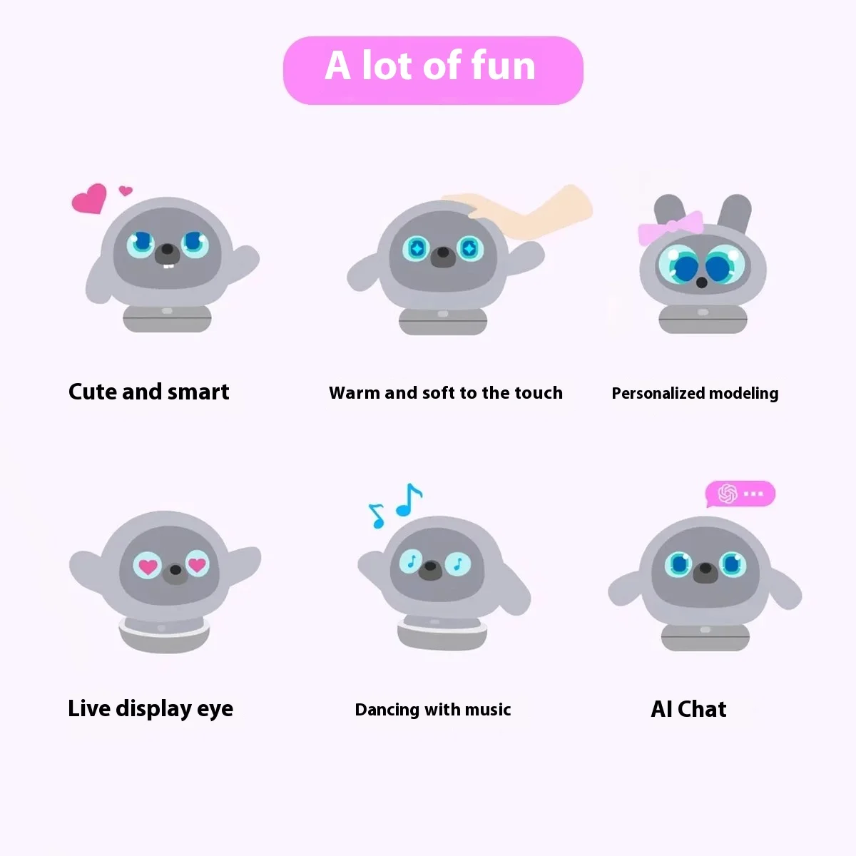 Ropet Smart Robot Toys Ai Dialogue Emotional Companion Pet Face Recognition Touch Sensing Desk Intelligent Robot Gifts
