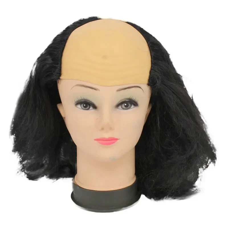Bald Top Wig Performance Stage Prop For Elderly People Funny Bald Wig Strange Performance Costume Glueless