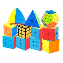 MoYu Meilong Magic Cube 3x3x3 4x4x4 5x5x5 6x6x6 Black Stickers Speed Cube Education Learnning Cubo Magico Toys for Children Kids
