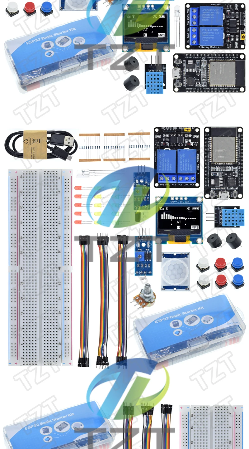 Tzt Basic Starter Kit für esp32 ESP-32S Wifi Development Board für Arduino Projekt Learning Kit mit Tutorials esp32 Kit – Detail 6