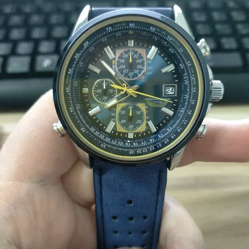 CITIZEN Brand Blue Angels Pilot Men's Watch Luxury Leisure Multifunction Watches for Men Calendar Quartz Wristwatch 3