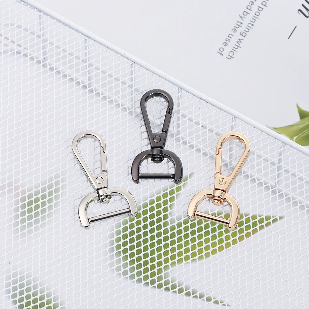 1Pc 15/20/25mm Detachable Snap Hook DIY KeyChain Bag Part Accessory Metal Bags Strap Buckles Screw Buckle Leather Lobster Clasp