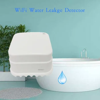 1Pcs Smart Warehouse Wireless WiFi Water Leakage Sensor Cellphone App Notification Liquid Leaking Alarm Detector Tuya 2.4G 1