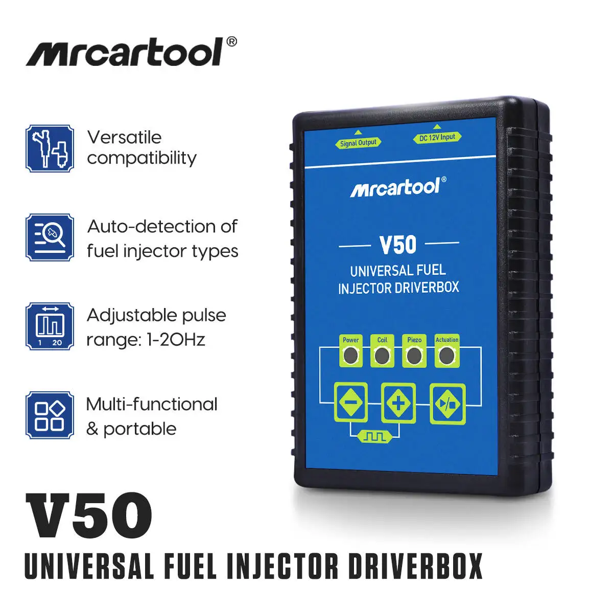 Limpiador de inyector de combustible, Kits de herramientas de limpieza DIY, adaptador de inyectores diésel GDI V50 para AUTOOL CT150 CT160