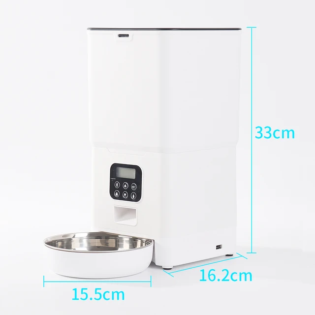 Automatic 6 Liter Dry Food Dispenser And 2L Pet Water Feeder pets