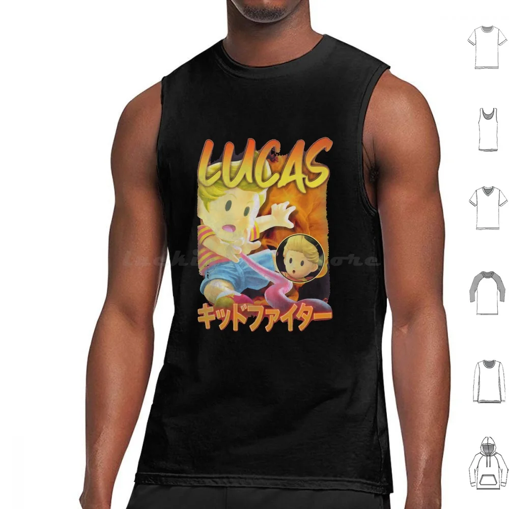 Lucas Vintage Rapper Tee Canotte Stampa Cotton Smash Bros Smash Ultimate Smash Bros Ultimate Super Smash Bros Ultimate