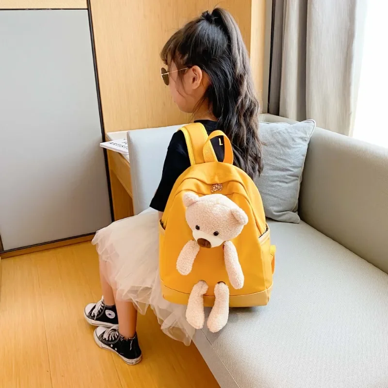 Children's Backpack Cartoon Bear Doll School Bags for Girls Boys Kindergarten Cute Shoulders Bag Toddler Gifts Mochila Infantil 2