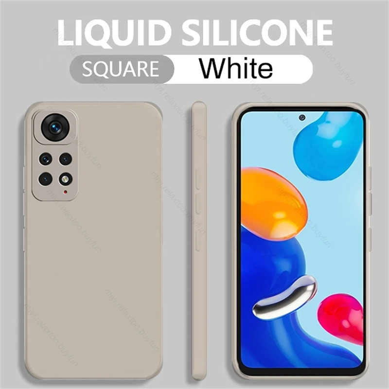 iphone 12 pro case Redmy Note 11 Pro 5G Case Square Liquid Soft Silicon Back Cover For Xiaomi Redmi Note11 Pro Not 11 S 11S 5G 4G Shockproof Coque best case for iphone 12 pro