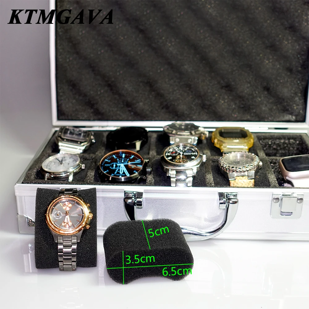 10/18 Girds Watch Box Aluminum Alloy Pattern Storage Clock Box Collection Display Gift Boxes