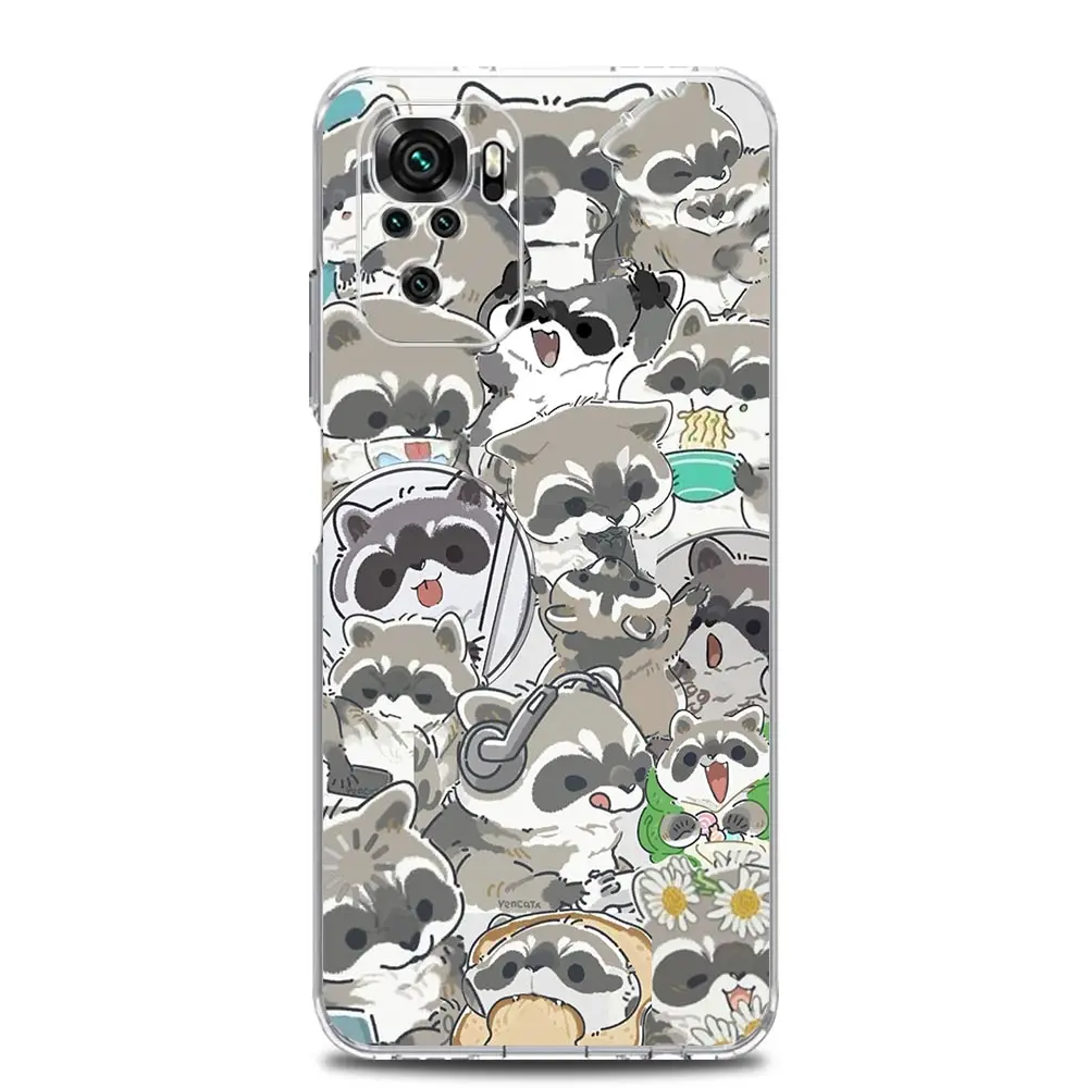 Clear Soft Phone Case with Mapache Design