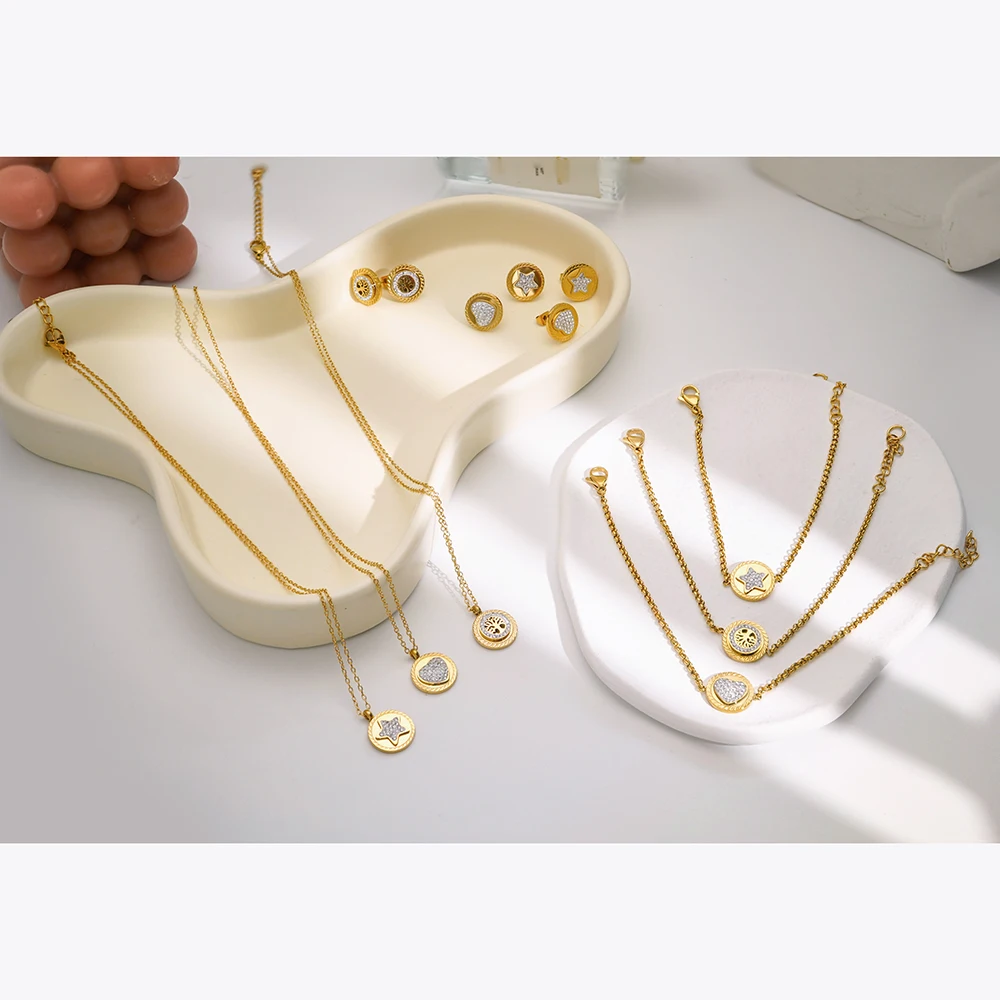 ENFASHION Aretes De Mujer Mud Zircon Series Stud Earrings For Women 18K Plated Gold In Earings Fashion Jewelry 1452 1453 1454