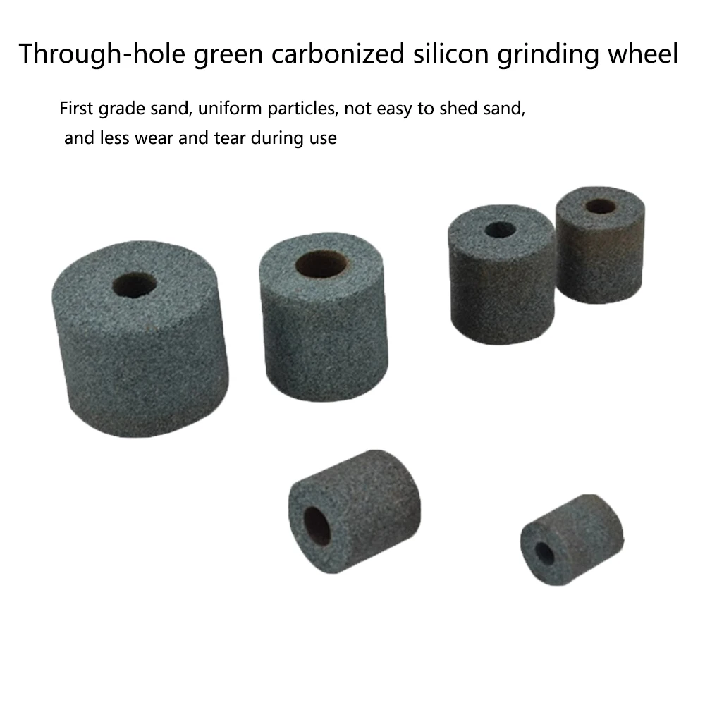 

Green silicon carbide grinding wheel inner circular grinding head polishing ceramic through-hole small grinding wheel