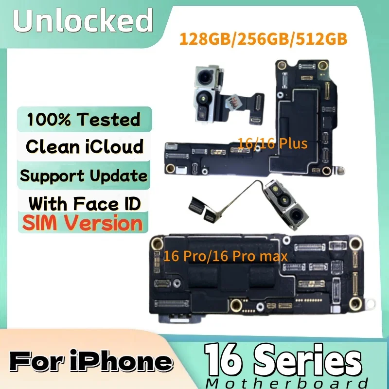 iPhone16 マザーボード　Face ID付き iPhone16 マザーボード Face ID付き Original Unlocked
