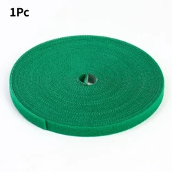 Reusable Garden Velcro Tape Plant Ties - Adjustable, Gentle, and Cuttable for Gardening and Organizing (Green)