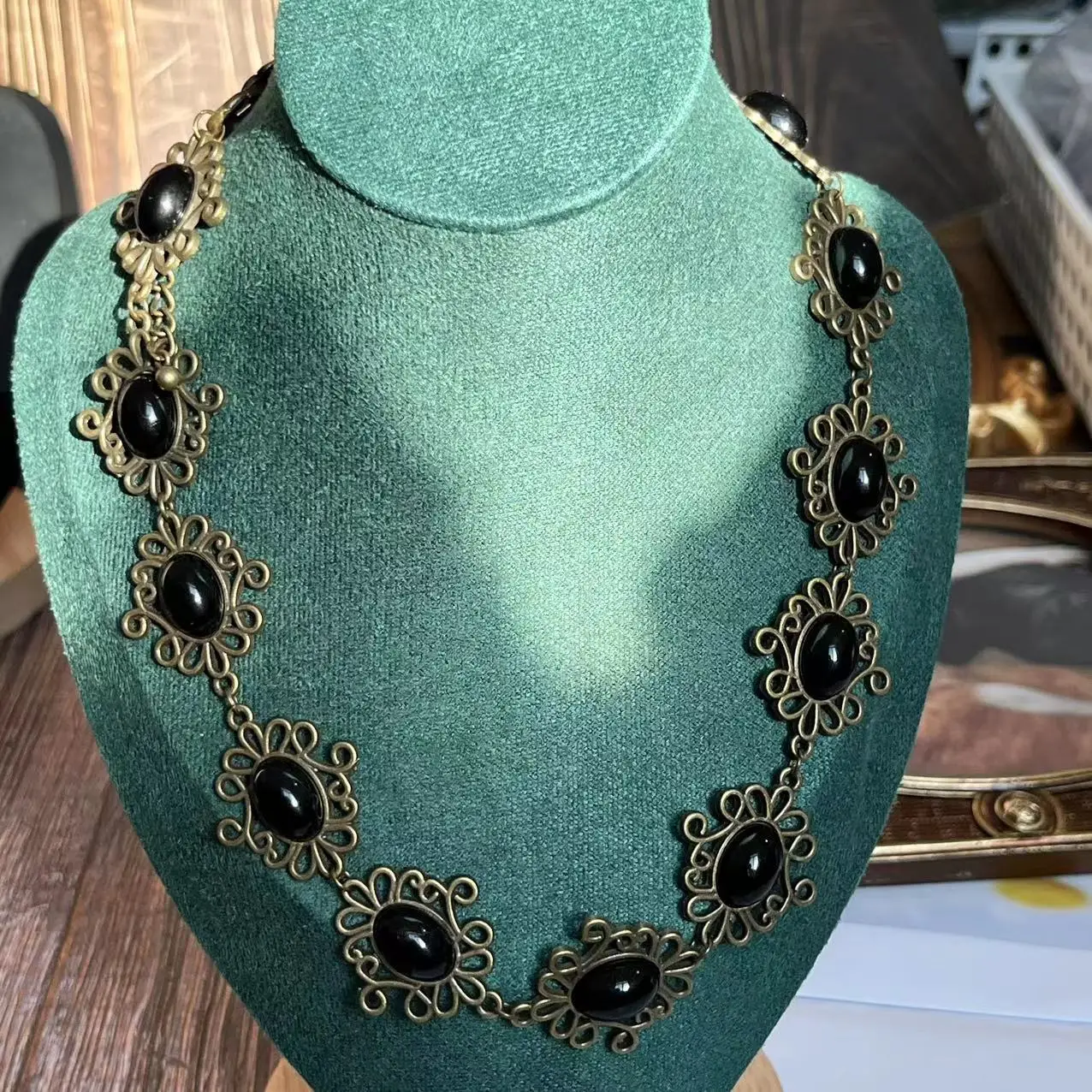 Blue and Red Necklace