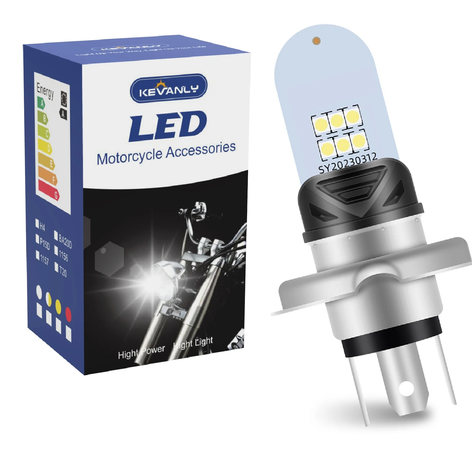 1 pièces H4 Led BA20d H6 P15D phare LED ampoules de Moto phares antibrouillard feux de croisement feux de jour phare de Moto