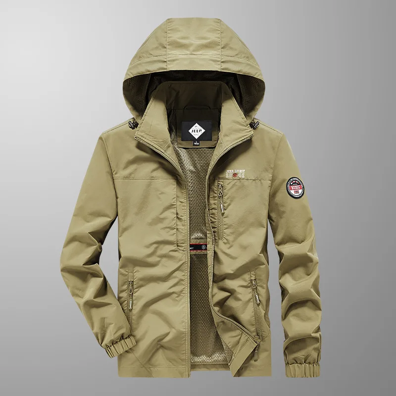 Jeep Men's Spring Jacket With Hood JEEP SPIRIT Jaket Pria