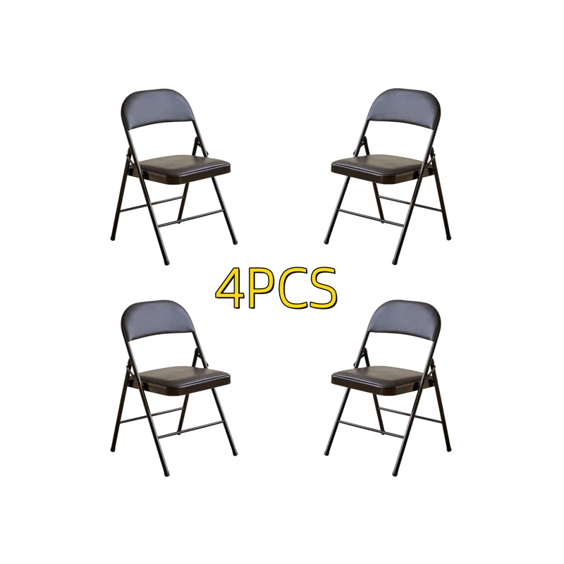 4 portable home office chairs, office desks, chairs, dining conference foldable portable study chairs suitable f