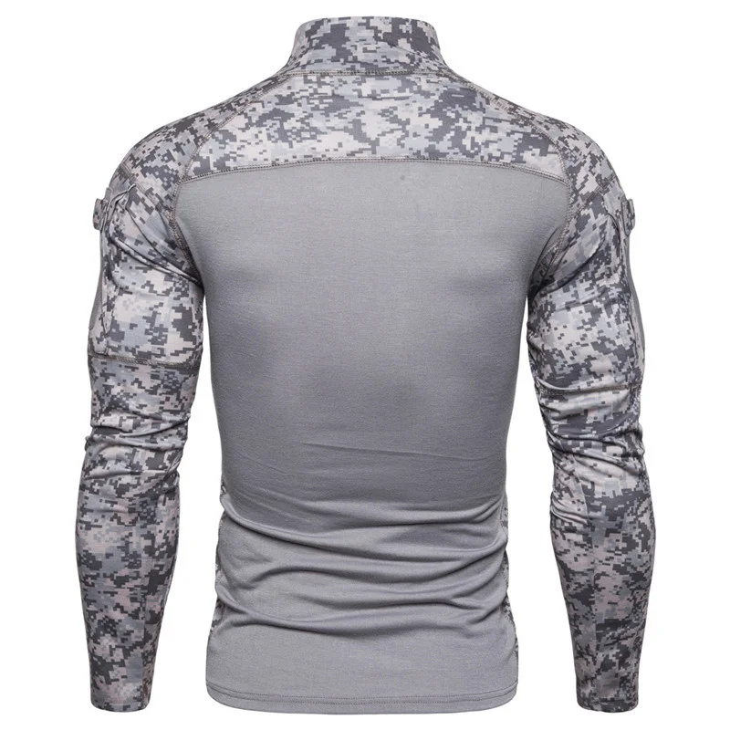 Summer Quick-drying Camouflage Army Coambat T-shirts Long-sleeved Military Clothes Hunting Hiking Camping Climbing Sport Shirts