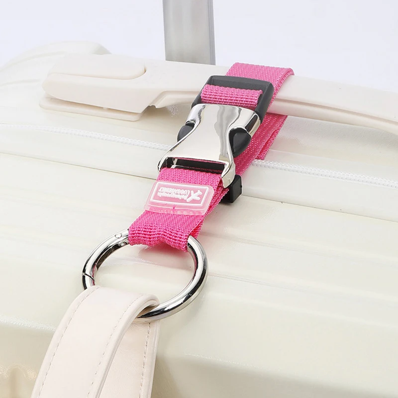 Reisegepäckgurt, tragbarer Befestigungsgurt, Metallfederclip, Nylon, verstellbarer Rucksack, Krawattenklammer, Fixierer, Handtaschenhakengurt