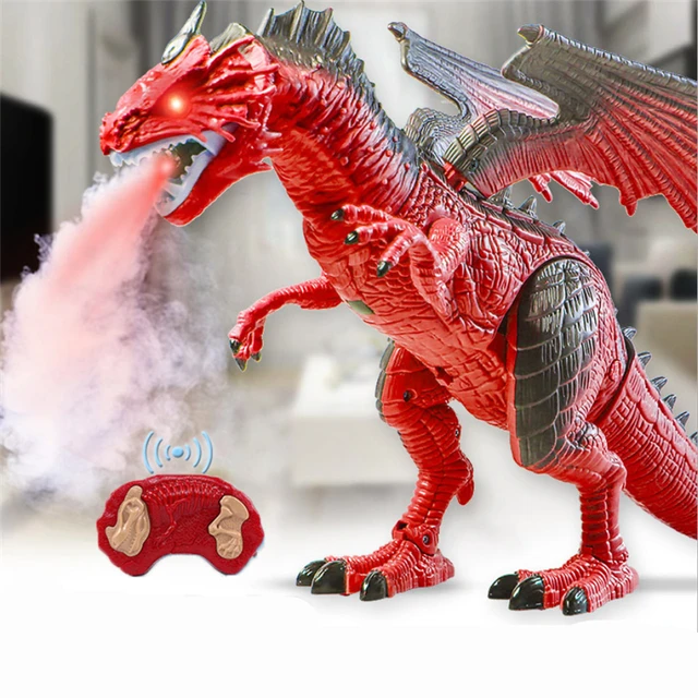 47CM Spray Dragon Rc Dinosaur Roar Walking Electric Remote Control Simulation Dinosaur Model Toys For Children Birthday Gifts 1