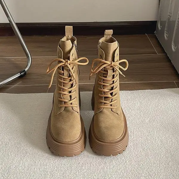 

Brand Women's Shoes Lady Boots Round Toe Zipper Boots-Women Clogs Platform Fashion Autumn Ankle 2023 Rubber Med Rock Cowboy