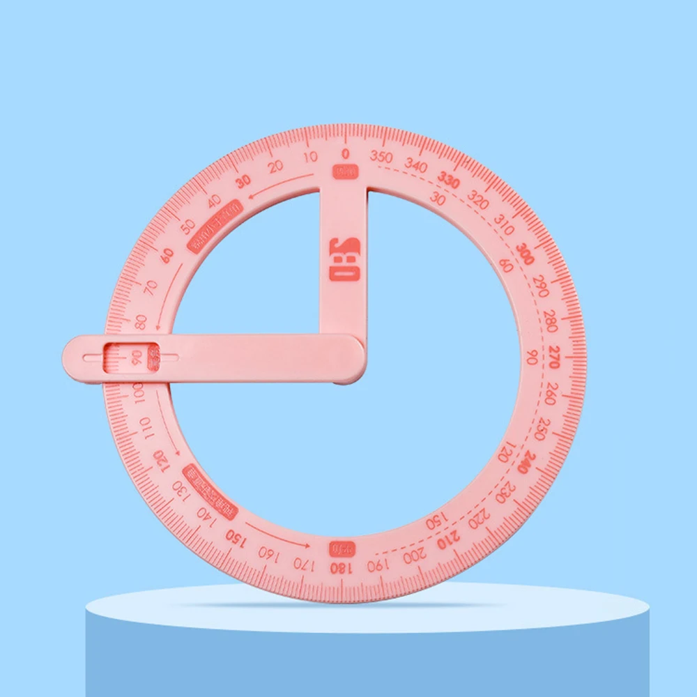 1PC Activity Protractor 360 Degree Student Angle Reader Teaching Aids Right Angle And Acute Drawing Stationery