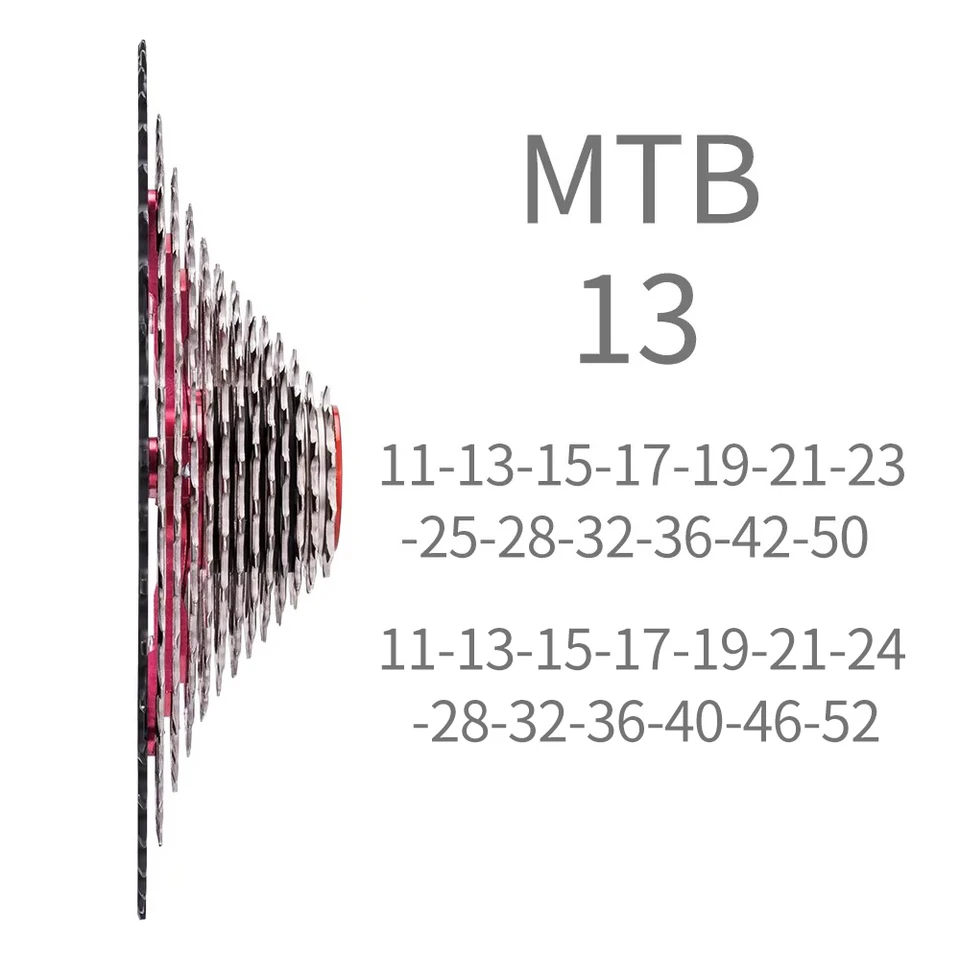 【KT】 Ztto ultraleve mtb 13 velocidades 11-52t cassete de aço 13s 50t