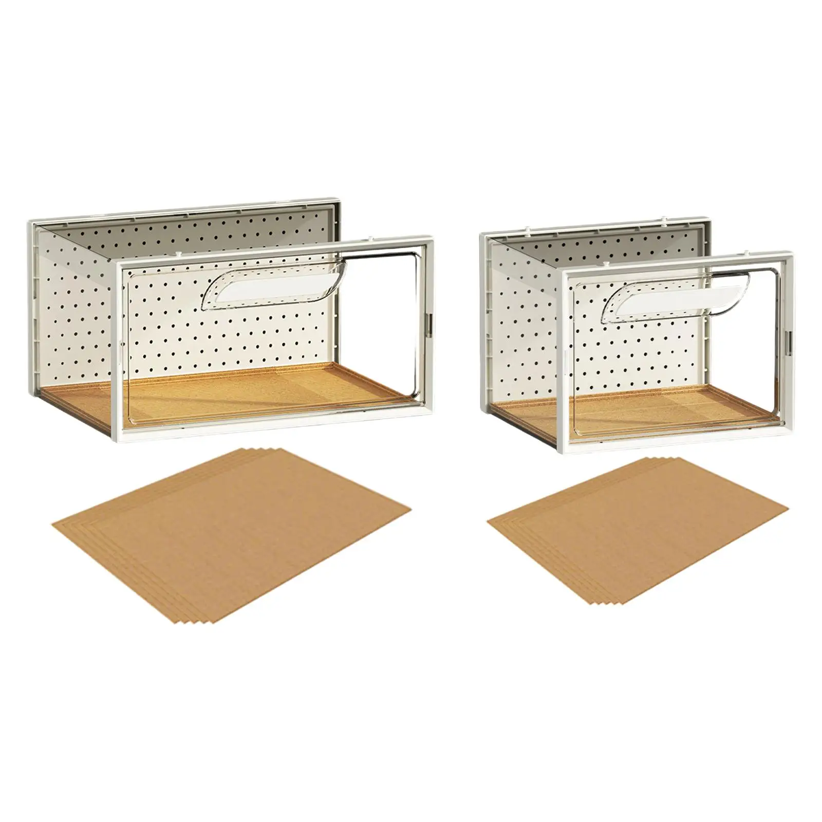 Reptile Terrarium, Breeding Tank, Breathable, Enclosure Cage, Reptile Feeding Box, Animal Habitat Cage for Geckos, Hamster Reptile Terrarium, Breeding Tank, Breathable, Enclosure Cage, Reptile Feeding Box, Animal Habitat Cage for Geckos, Hamster