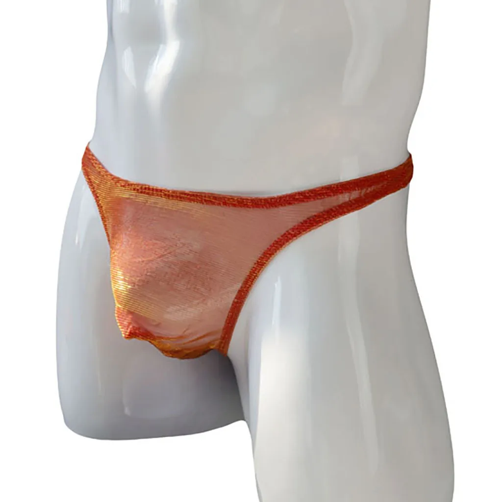 Mesh Thongs Briefs Panties Underwear Sexy Lingerie Discoloration G-string Men's