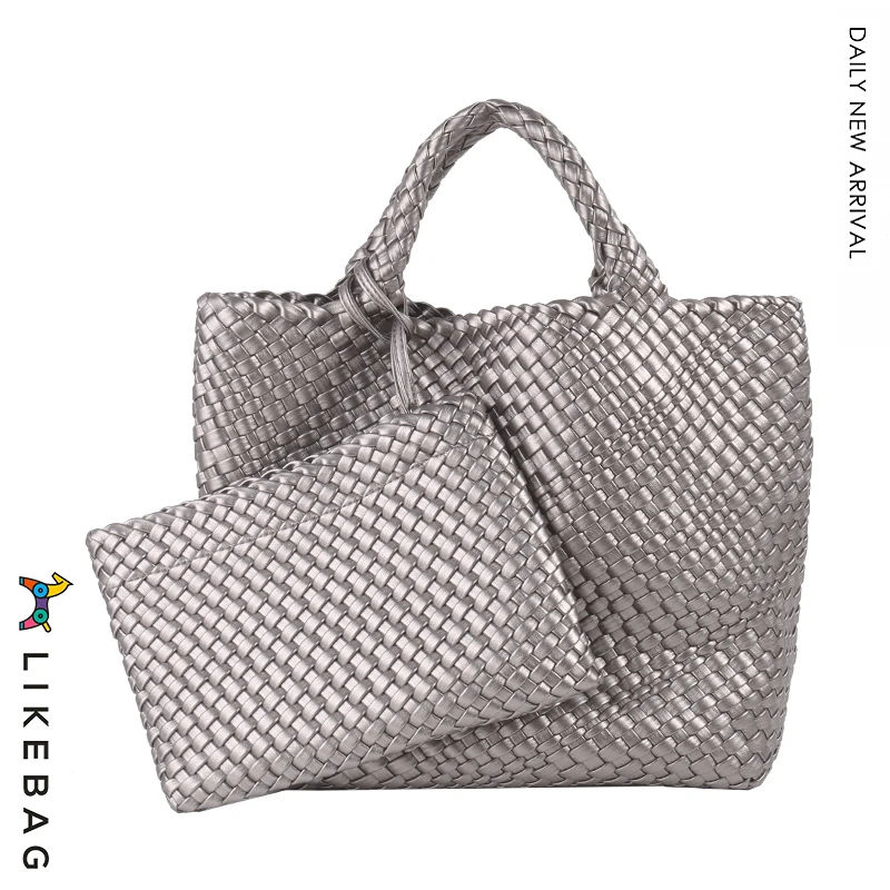 SALE❣️✨西陣帯地使用✨大容量手提げバッグ　新品 Likebag-女性のためのハンドバッグ,大容量の手作りのpu織り