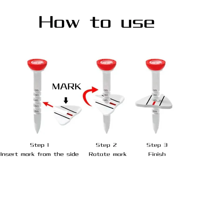 4pcs Adjustable Golf Tees 5