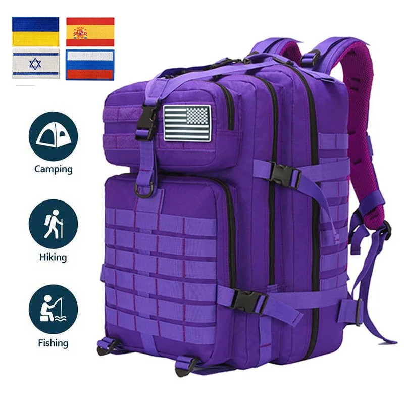 

Military Camouflage Travel 50L Tactical Backpack Men Military Hiking Bags Assault Pack Travel Knapsack Fishing Camping Rucksack
