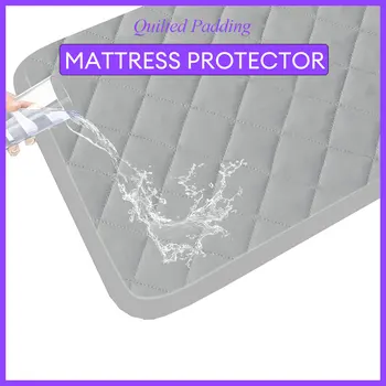 1pc Crib Mattress Pad Cover Waterproof Bed Protector Ultra Soft Breathable Bed Cover for Baby Toddler Beds Highly Absorbent