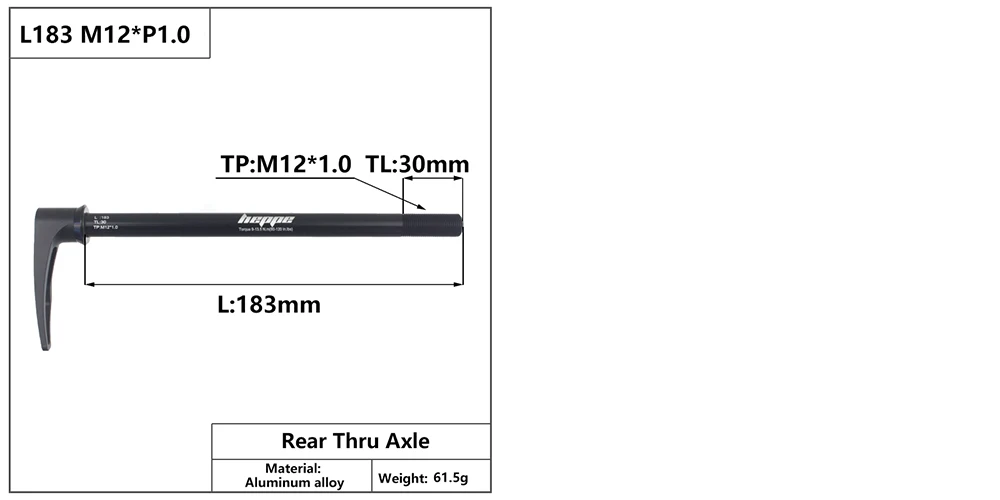 Description Picture 4 of itemHEPPE MTB Road Bike Thru Axle Front Fork Shaft Skewers Rear Hub Thru Axle 12x142/148 12x100/110 Bicycle Axis w/ Quick Release
