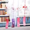 1pcs Romantic Crafts Japanese Cherry Blossom Glass Wind Chimes Bells Home Garden Office Ornament Indoor Window Hanging Decor 2