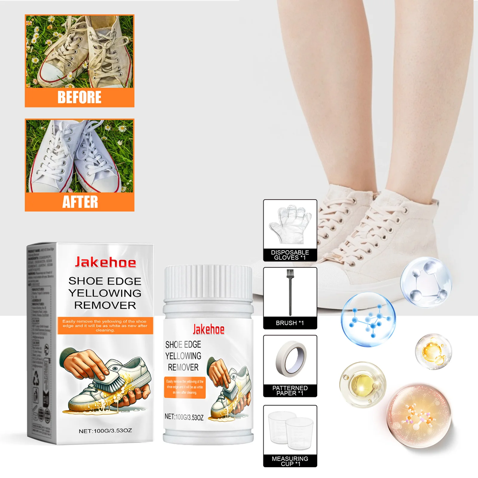 Shoe Cleaner Removes Dirt Stains from White Shoes