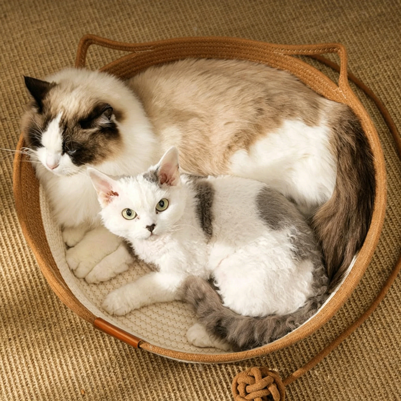 Instinct Interactive Scratchable Pet Nest with Toy Tail & Ear Design