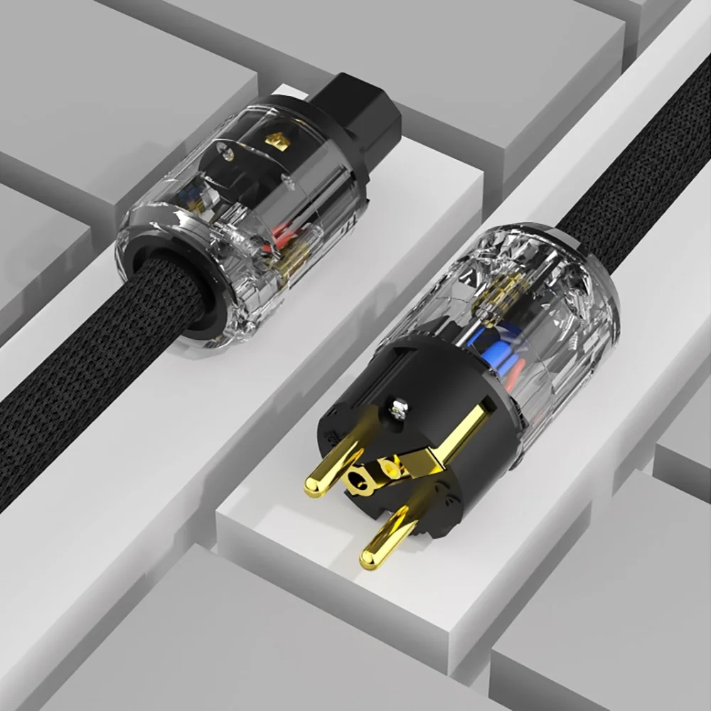 Hifi Audio US/EU Stromkabel Netzstecker OFC Kupferkabel Hi-End 400 Signature Mit Vergoldeten Anschlüssen