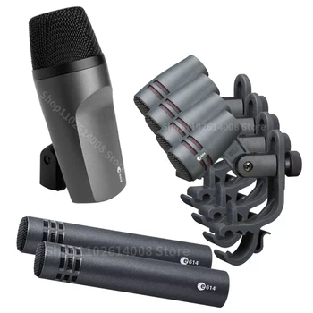 전문 드럼 마이크 세트, 킥 베이스, 톰, 스네어, 심벌즈용 유선 마이크 키트, E600, E604, E602-II, E614, 7 피스